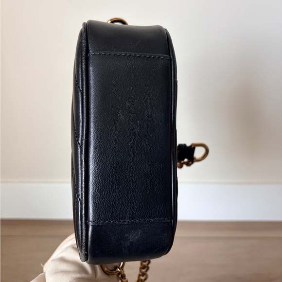 Tory Burch Chevron Kira Small Camera Bag Black Crossbody - Picture 6 of 8